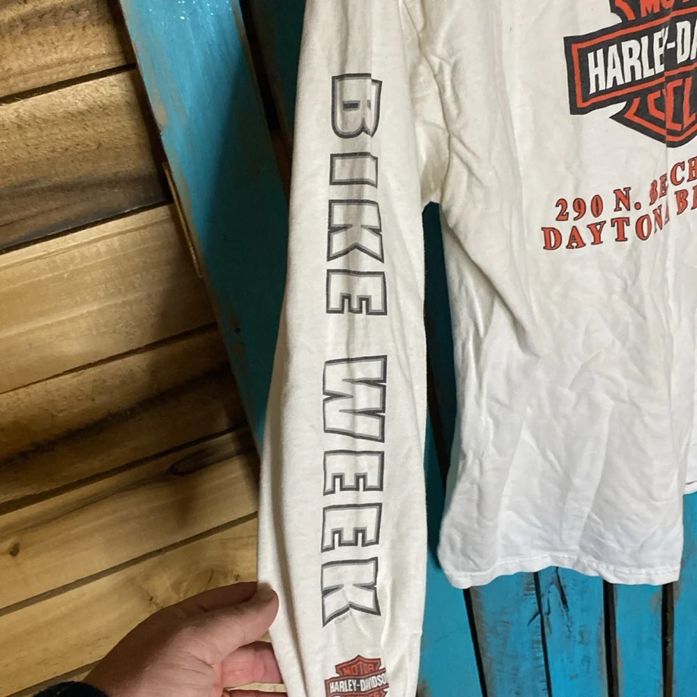 Vintage Y2K distressed Harley Davidson Daytona Bike Week 2001 long sleeve t